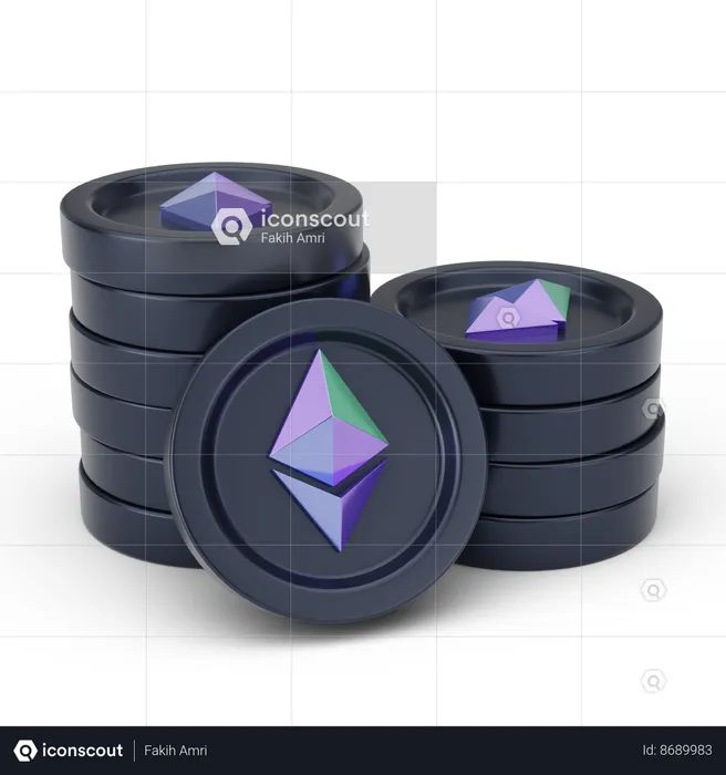 Moedas etéreas  3D Icon