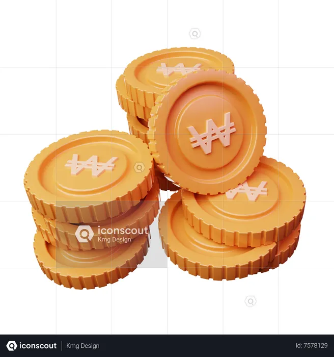 Moedas ganhas  3D Icon