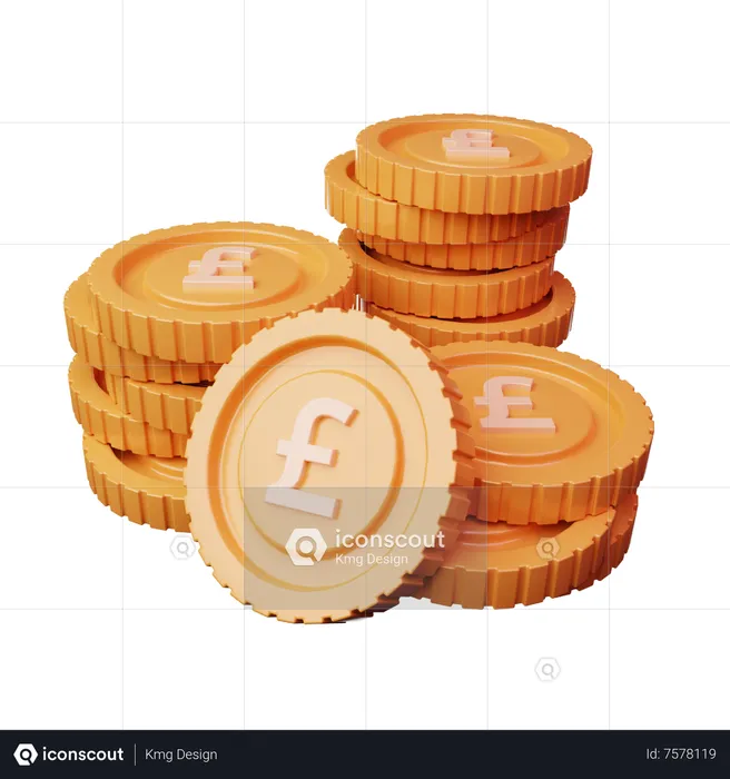 Moedas libra  3D Icon