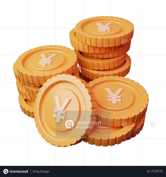 Moedas yuan  3D Icon