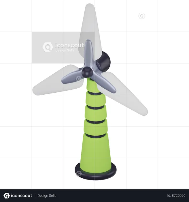Moinho de vento  3D Icon
