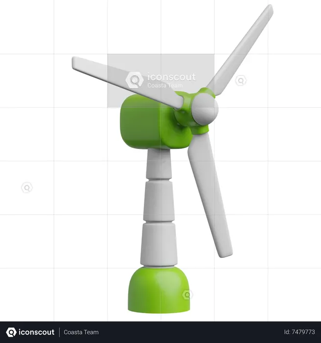 Moinho de vento  3D Icon