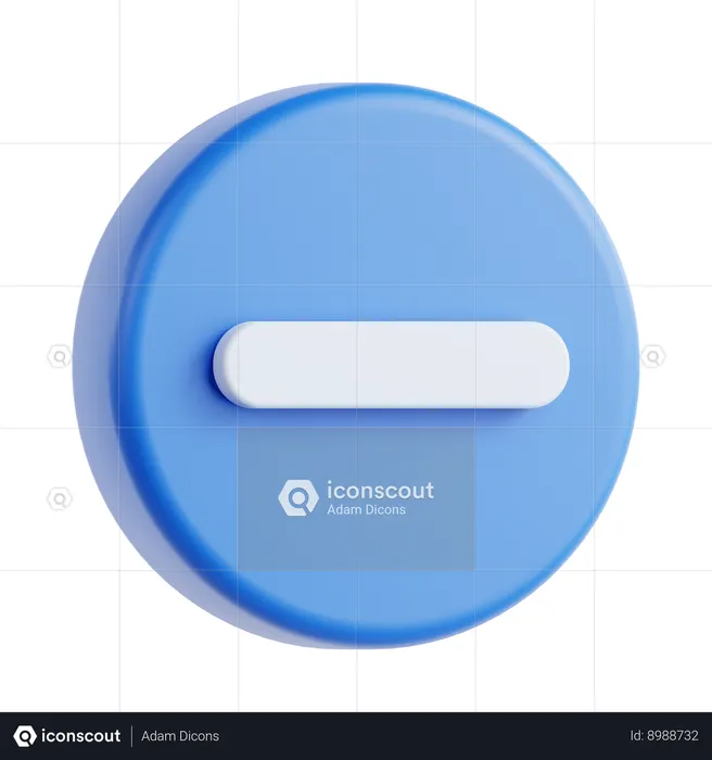 Moins  3D Icon
