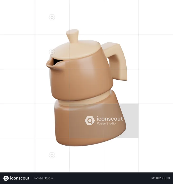 Pot de moka  3D Icon