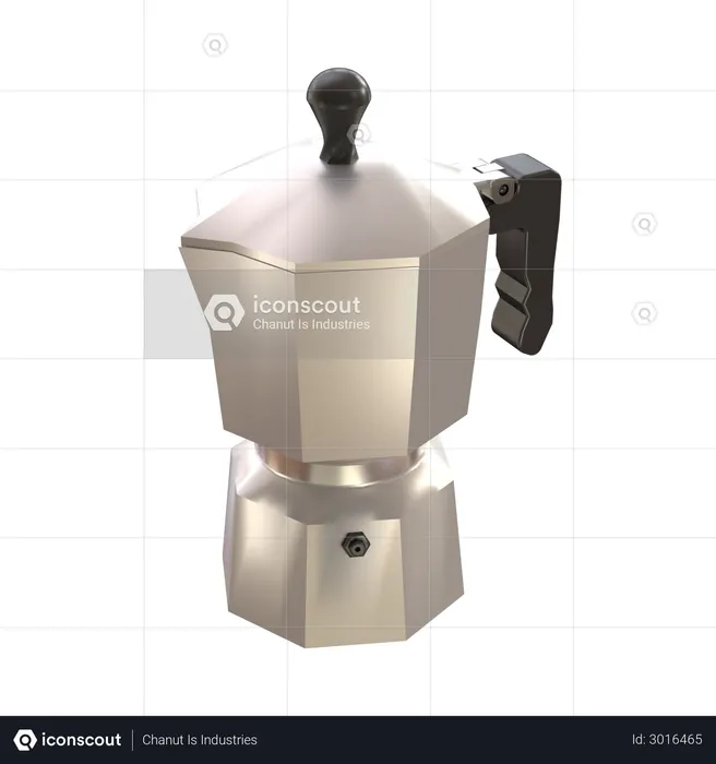 Moka Pot  3D Illustration