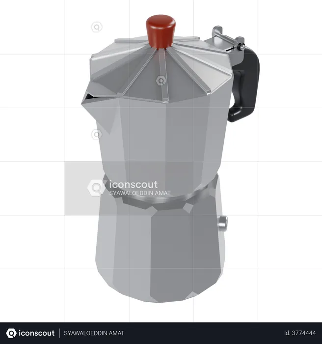 Moka Pot  3D Illustration