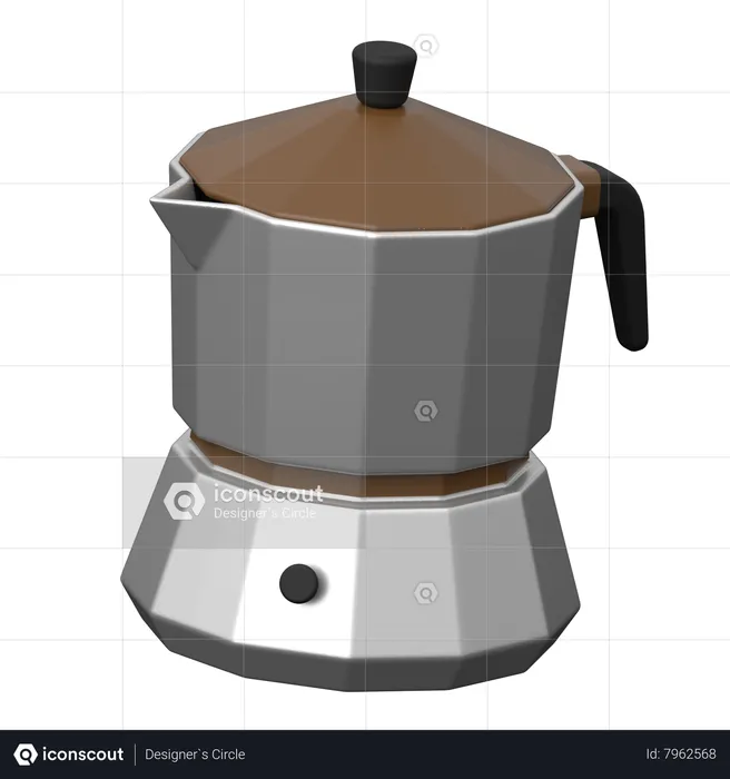 Pot de moka  3D Icon