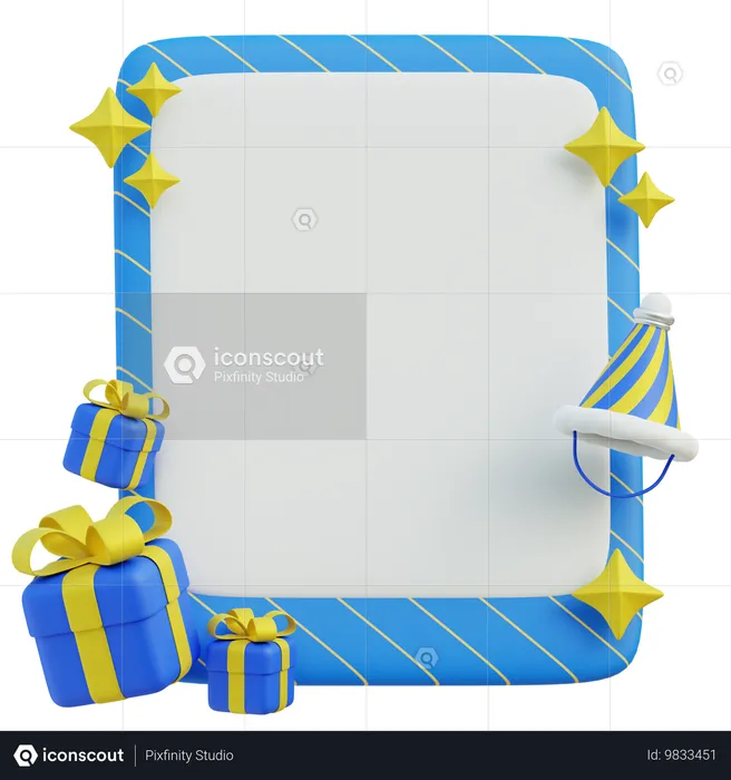 Quadro de comemoração de aniversário  3D Icon