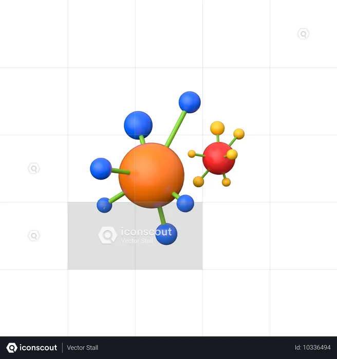 Moleküle  3D Icon