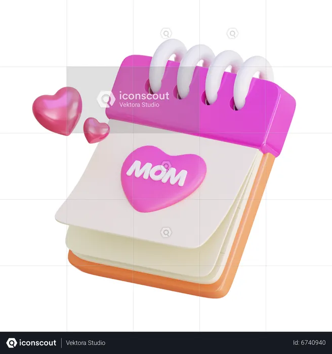 Mom Calendar  3D Icon