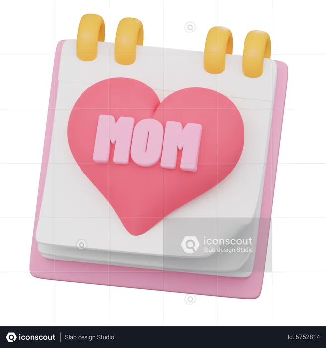 Mom Day Calendar  3D Icon