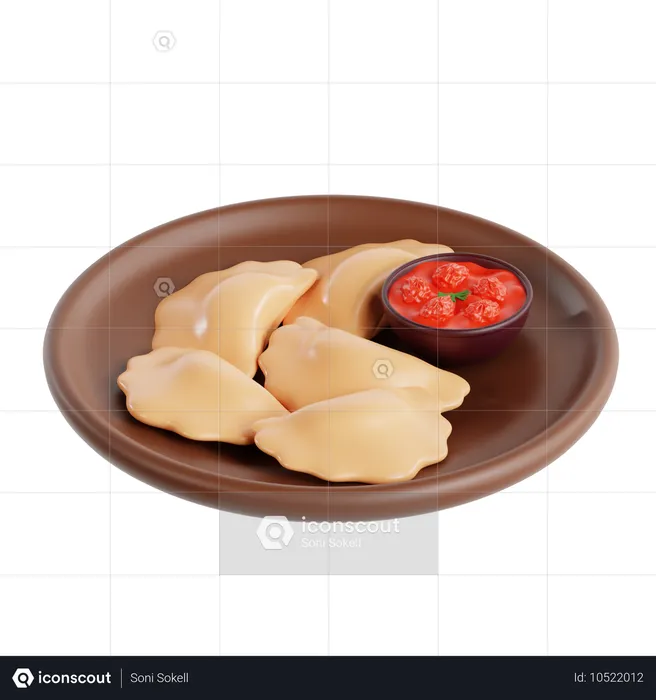 Momos  3D Icon