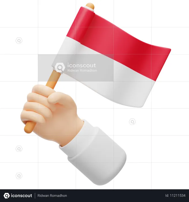 Monaco Flag Flag 3D Icon