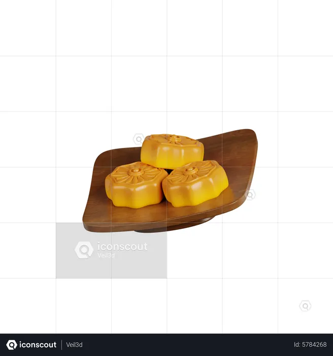 Mondkuchen  3D Icon