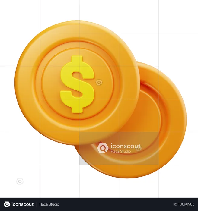 Moneda  3D Icon