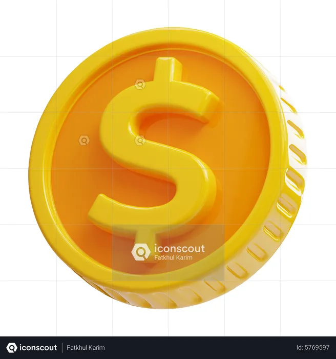 Moneda  3D Icon