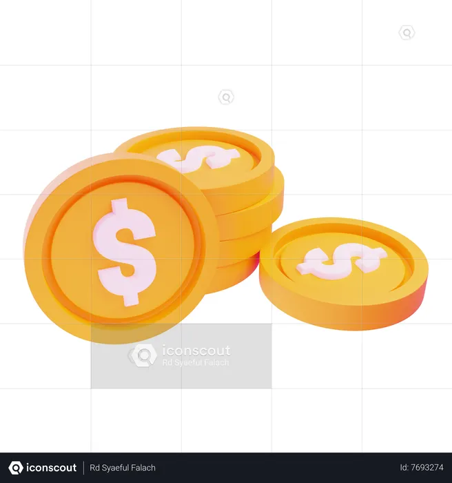 Moneda  3D Icon