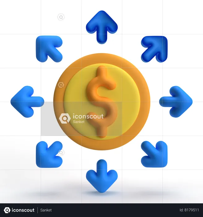 Moneda  3D Icon