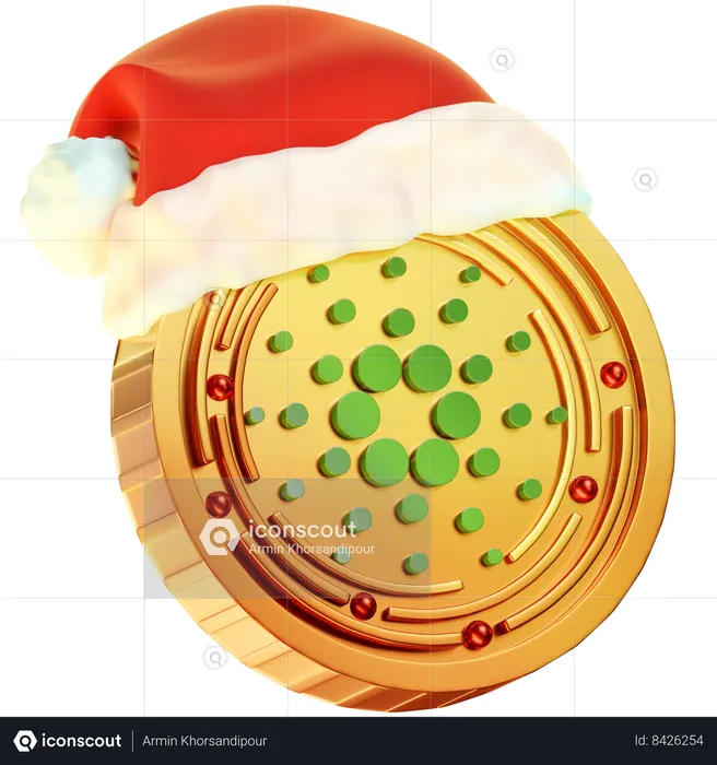 Moneda cardano de navidad  3D Icon