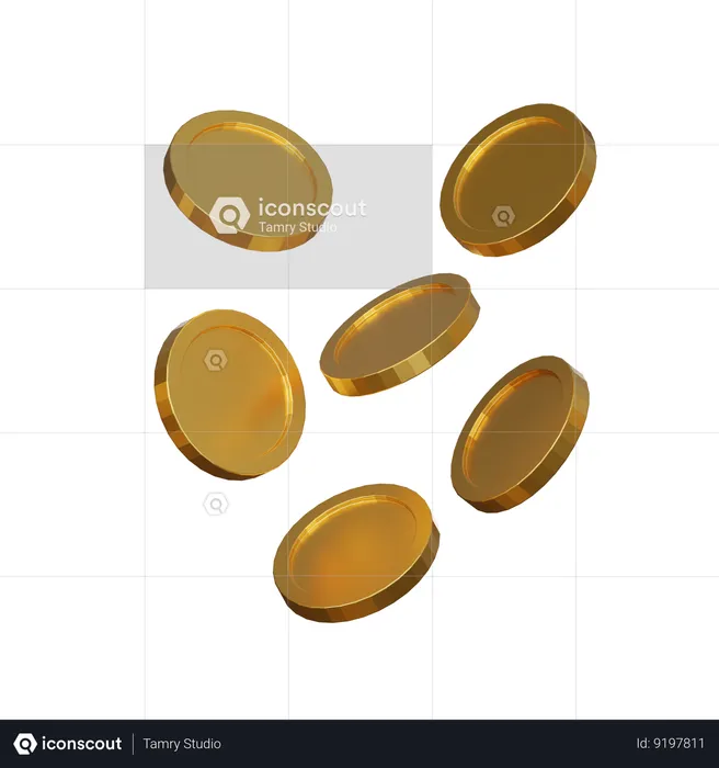 Moneda de oro  3D Icon