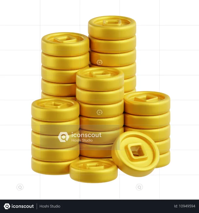 Moneda de oro  3D Icon