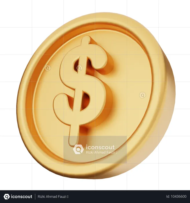 Moneda dinero dolar  3D Icon