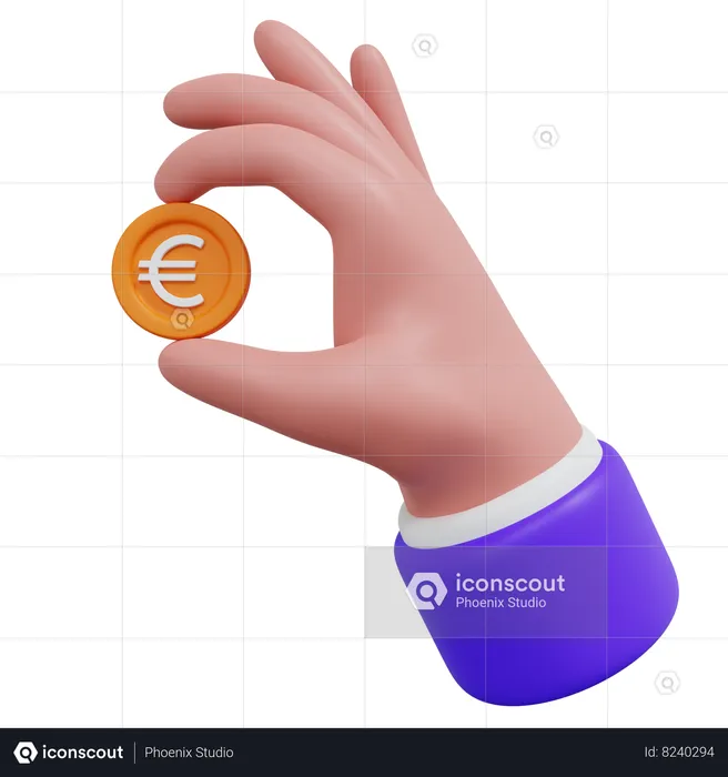 Moneda de dinero de mano  3D Icon