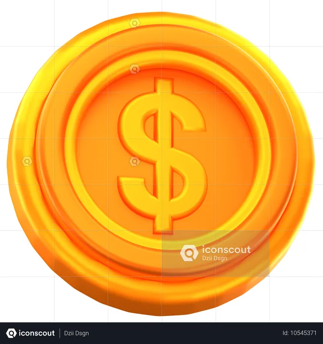 Moneda de dólar  3D Icon