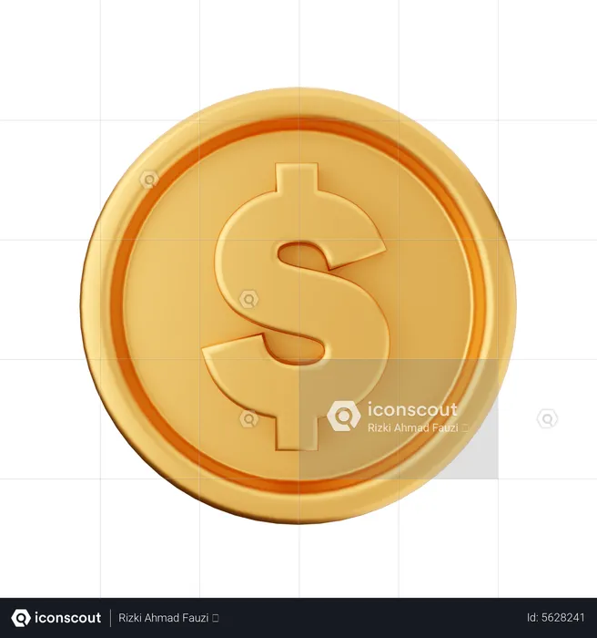 Moneda de dólar  3D Icon