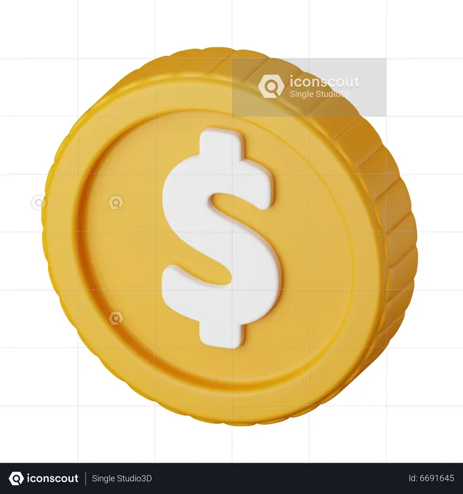 Moneda de dólar  3D Icon