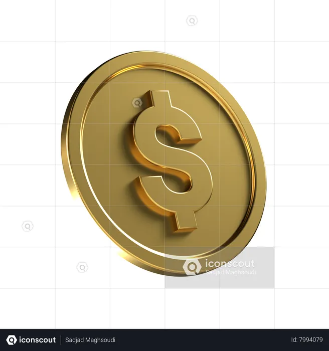 Moneda de dólar  3D Icon