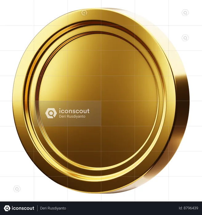 Moneda de oro  3D Icon