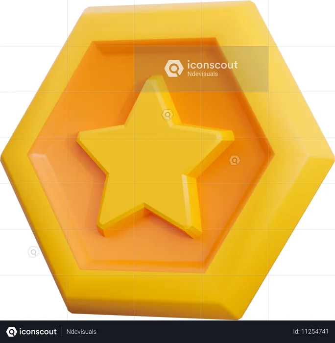 Moneda estrella  3D Icon