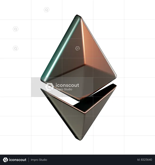 Moneda ethereum  3D Icon