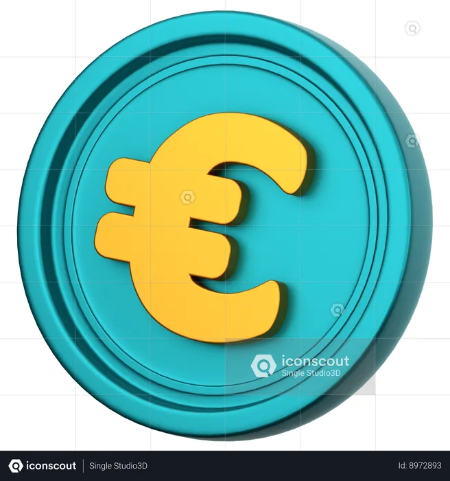 Moneda euro  3D Icon