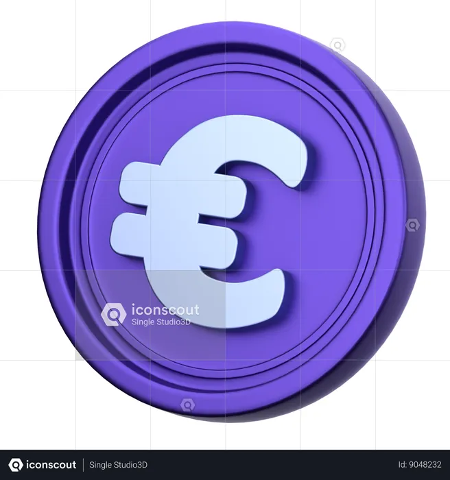 Moneda euro  3D Icon