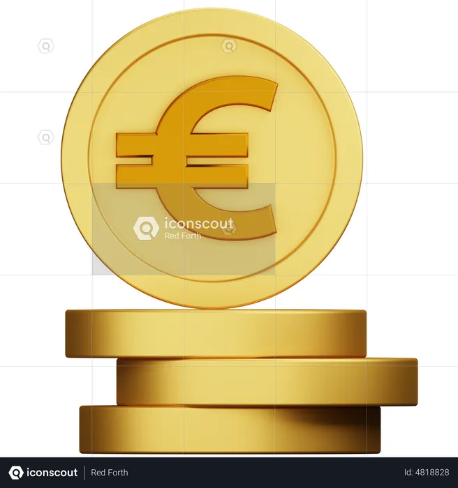 Moneda euro  3D Icon