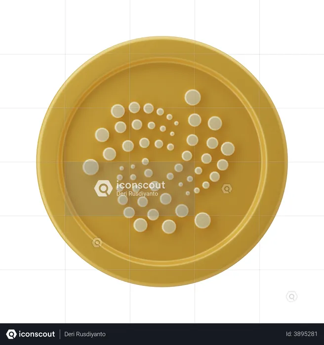 Moneda de iota  3D Illustration