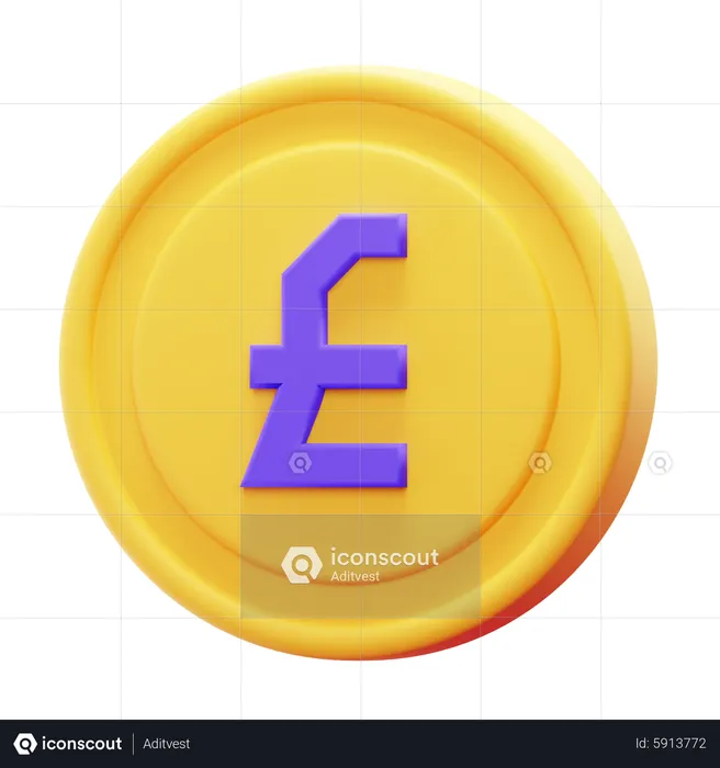 Libra de moneda  3D Icon