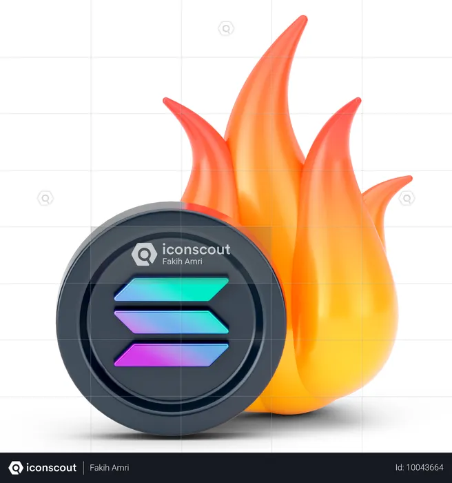 Moneda de onda de fuego  3D Icon