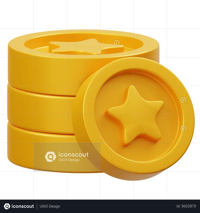Moneda de oro  3D Icon