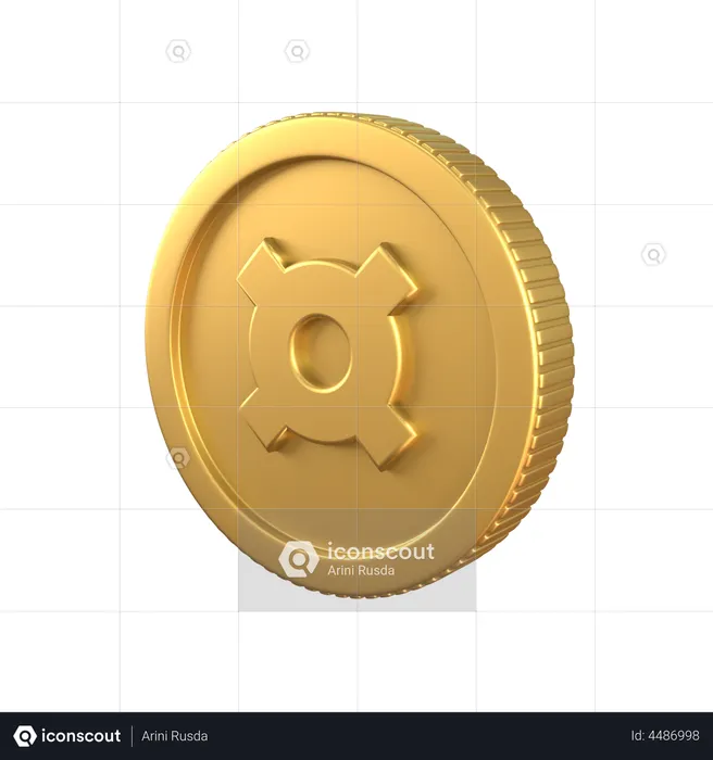 Moneda moneda de oro  3D Icon