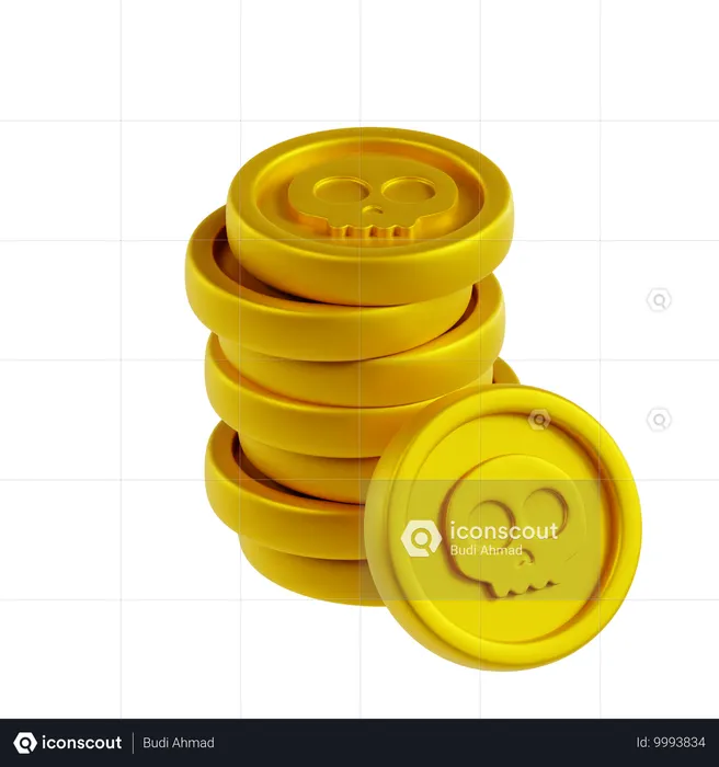 Moneda pirata  3D Icon