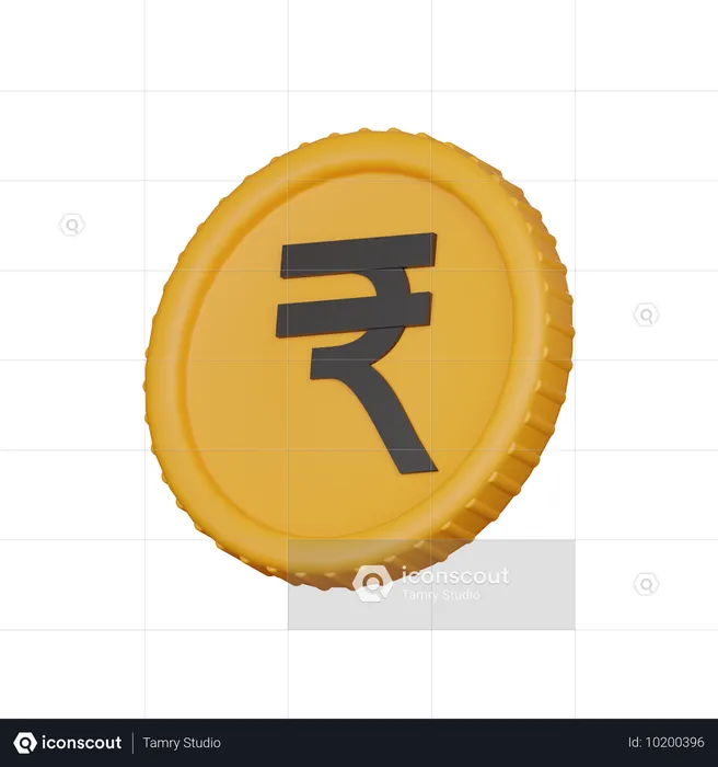 Moneda de rupia  3D Icon