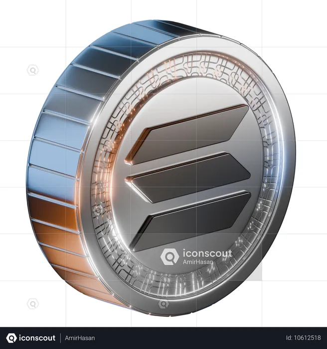 Moneda solana  3D Icon