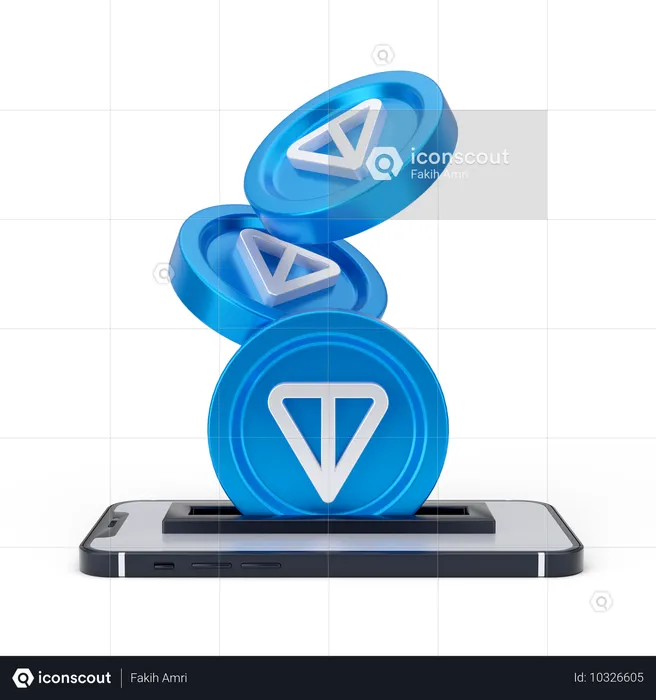 Moneda de tonelada en línea  3D Icon