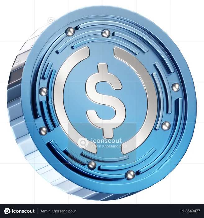 Moneda de usd  3D Icon