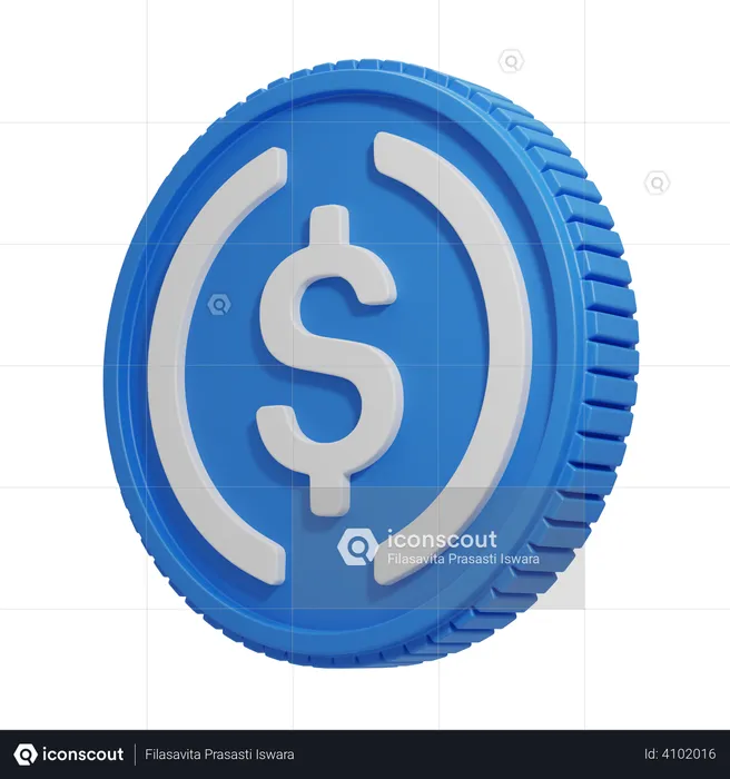 Moneda de usd  3D Illustration