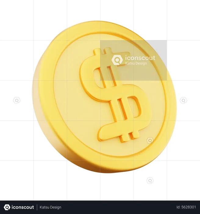 Moneda de usd  3D Icon