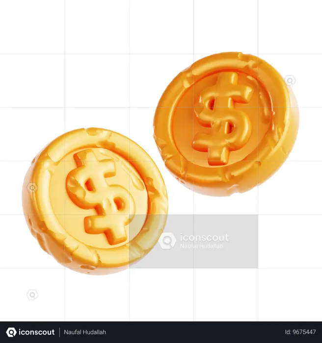 Monedas  3D Icon